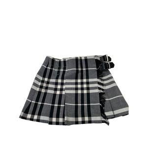 Burberry Black and White Plaid Kids Skirt